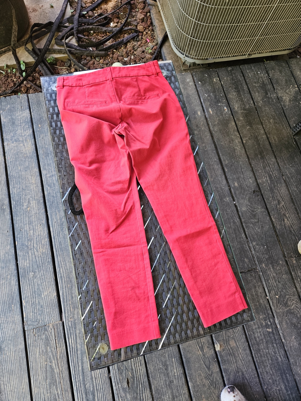Old Navy Straight Leg Pants in Coral Red